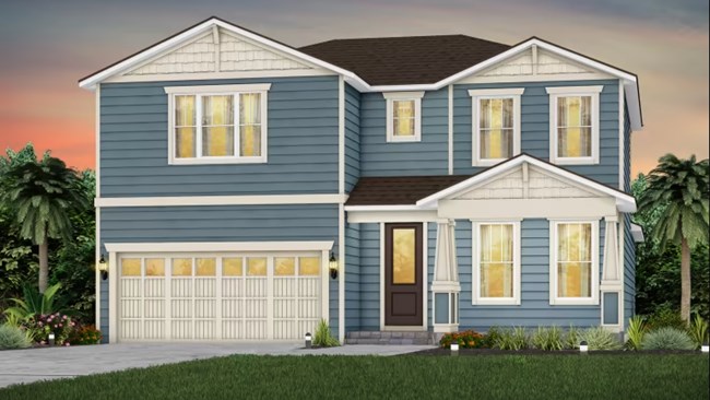 New Homes in Hawthorn Park at Wildlight by Pulte Homes