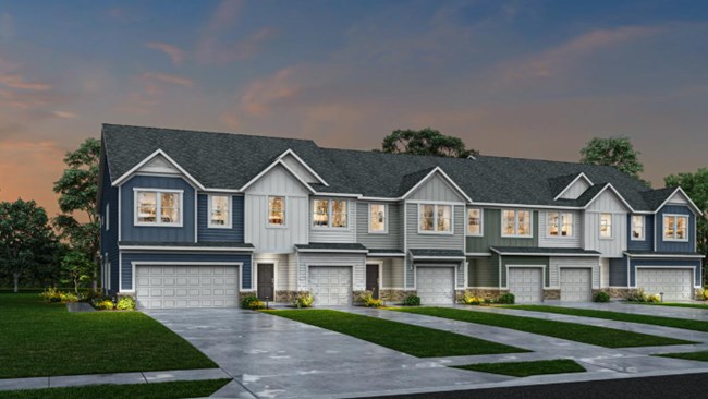 New Homes in Meadow at Jones Dairy Townhomes by Drees Homes