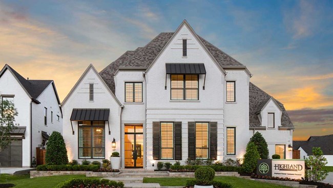 New Homes in The Grove Frisco: 74ft. lots by Highland Homes Texas